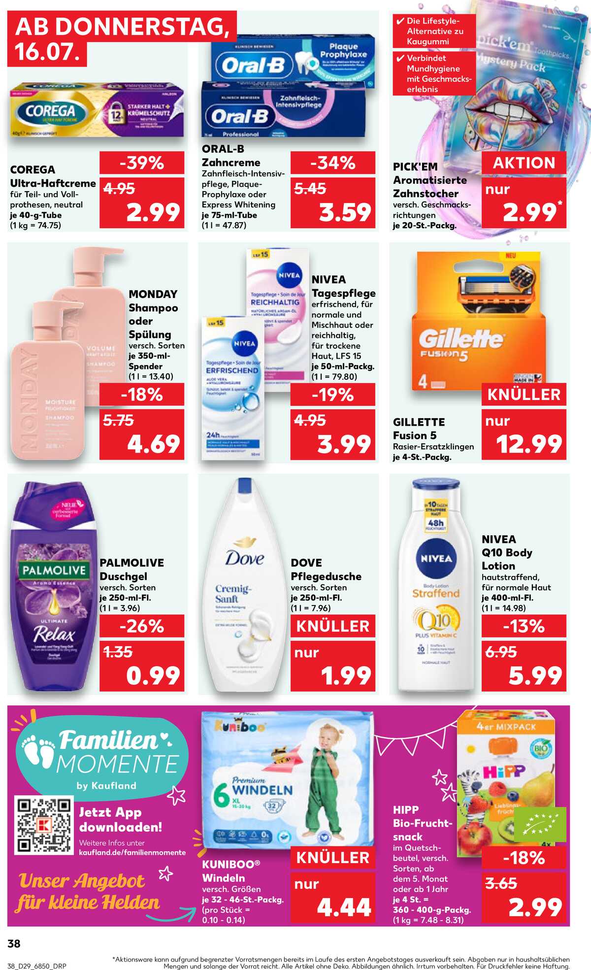 Leták Kaufland Německo 16.7.-22.7.2026 strana 38