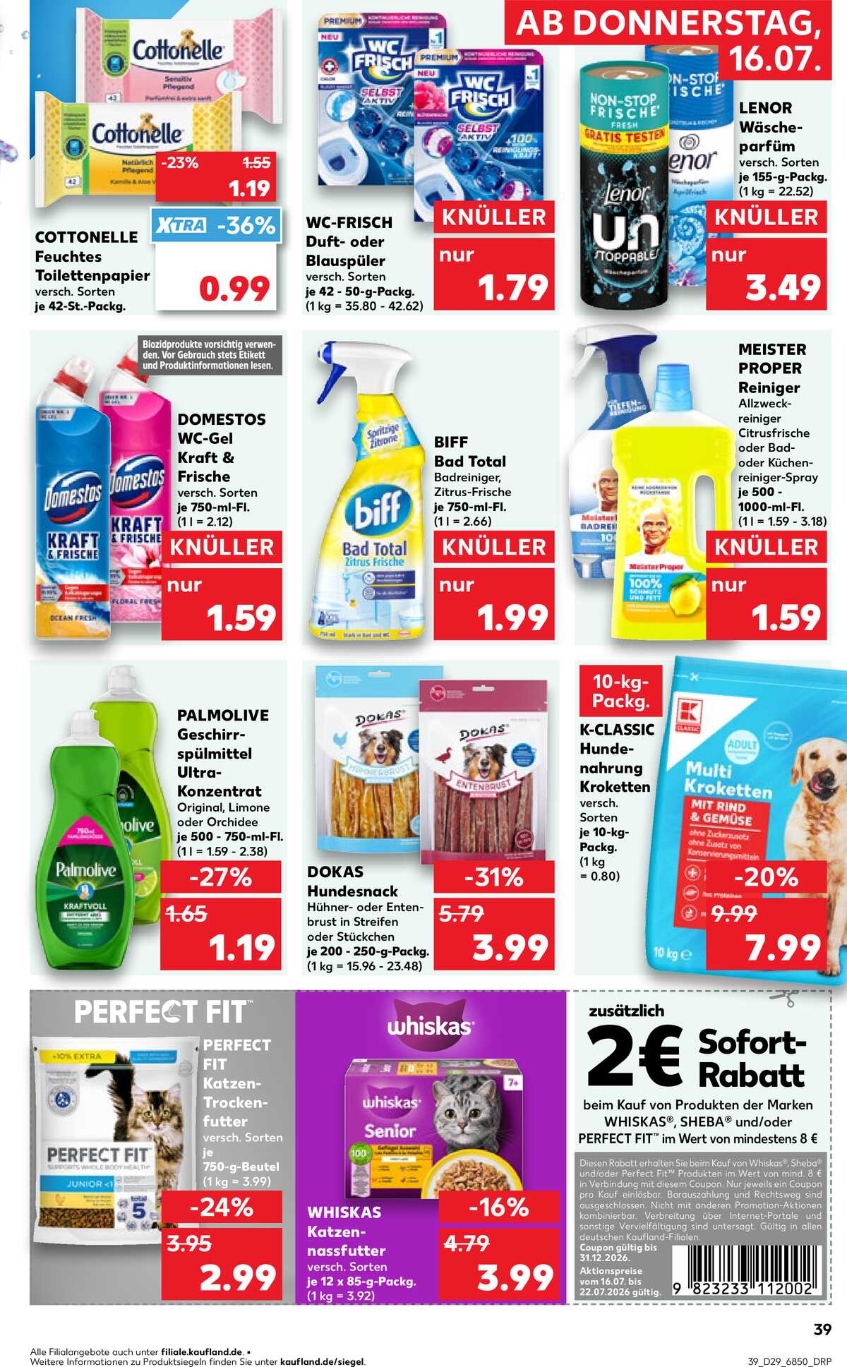 Leták Kaufland Německo 16.7.-22.7.2026 strana 39