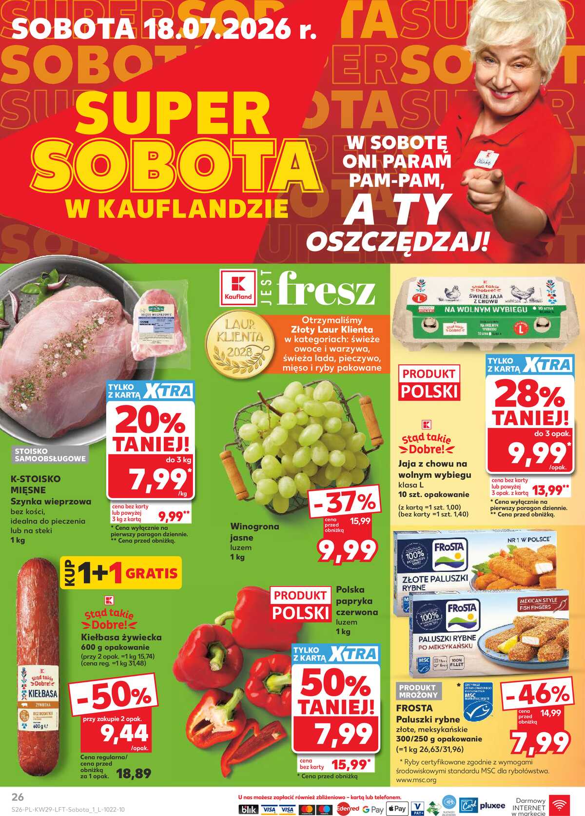 Leták Kaufland Polsko 16.7.-22.7.2026 - Týdenní zpravodaj strana 26