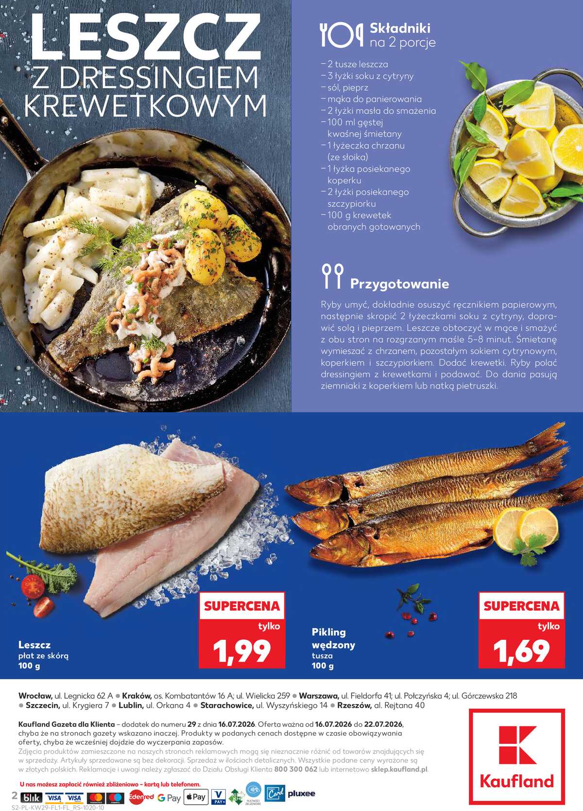 Leták Kaufland Polsko 16.7.-22.7.2026 - Ryby z našeho pultu strana 2