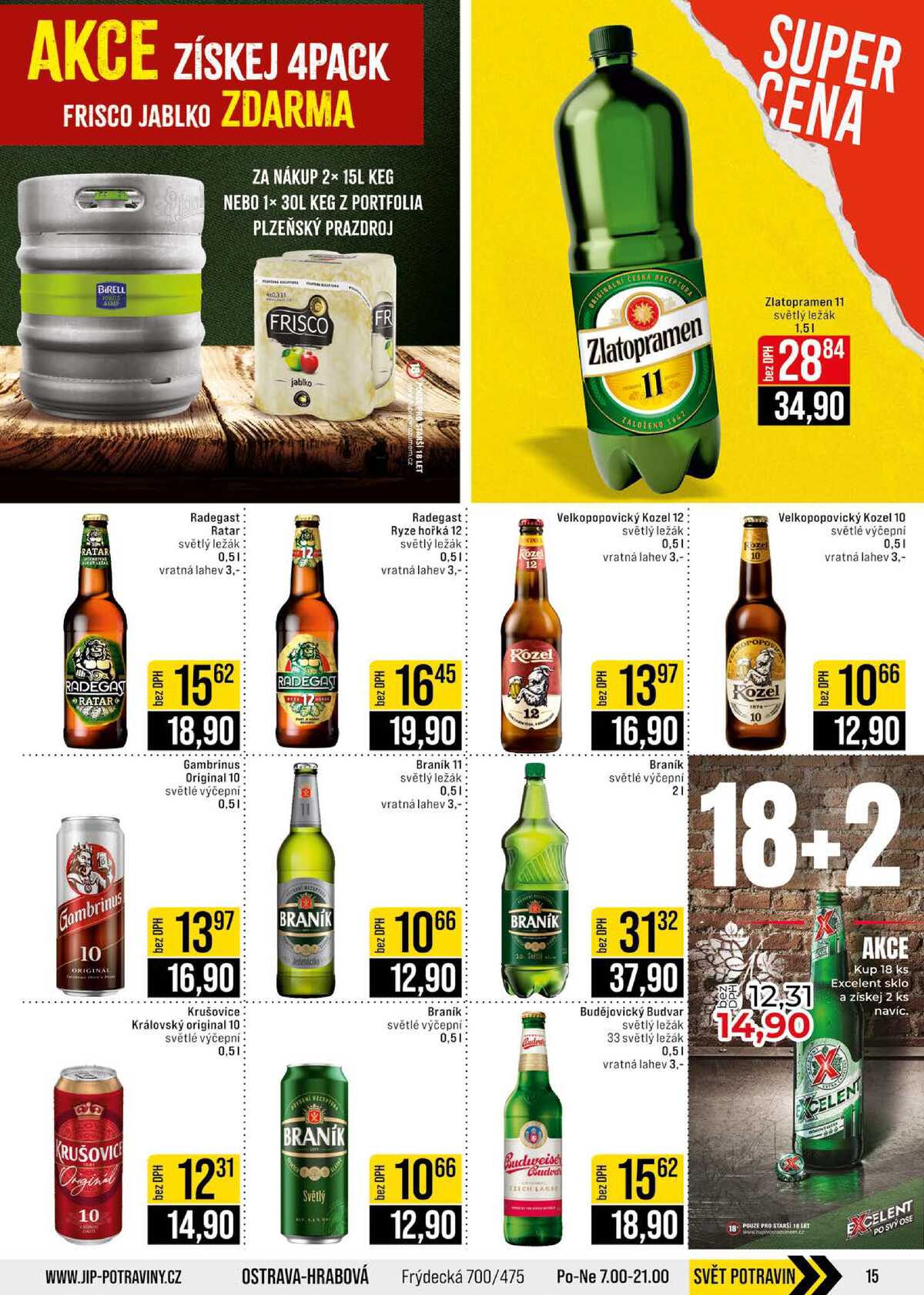 JIP Cash & Carry Brno, Praha, Ostrava, Jilemnice, Pardubice, Ostrava, Karlovy Vary, Olomouc a Zlín od 15.7. do 21.7.2026 strana 15