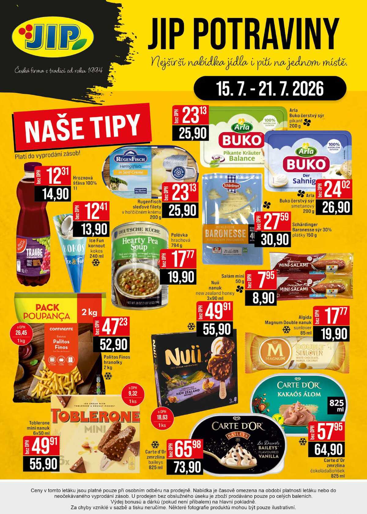 JIP Cash & Carry České Budějovice, Most, Náchod, Polička, Sušice a Svoboda nad Úpou od 15.7. do 21.7.2026 strana 20