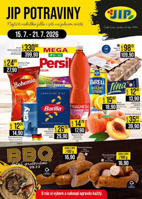 JIP Cash &amp;amp; Carry České Budějovice, Most, Náchod, Polička, Sušice a Svoboda nad Úpou od 15.7. do 21.7.2026