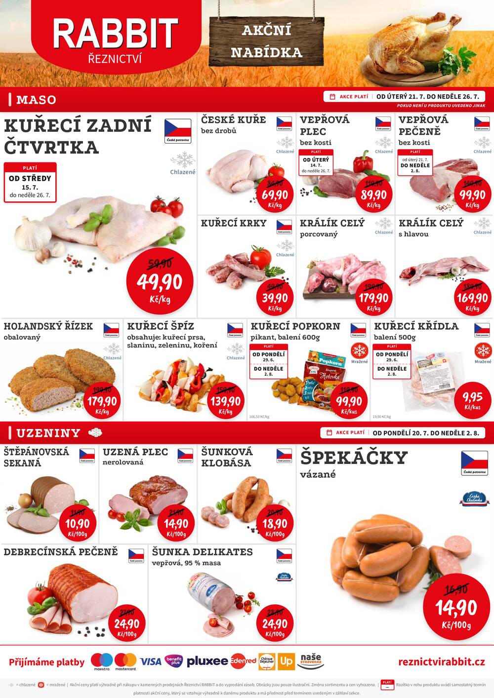 Leták RABBIT řeznictví - RABBIT řeznictví od 20.7. do 26.7.2026 - strana 1 Leták RABBIT řeznictví - RABBIT řeznictví od 20.7. do 26.7.2026 - strana 1