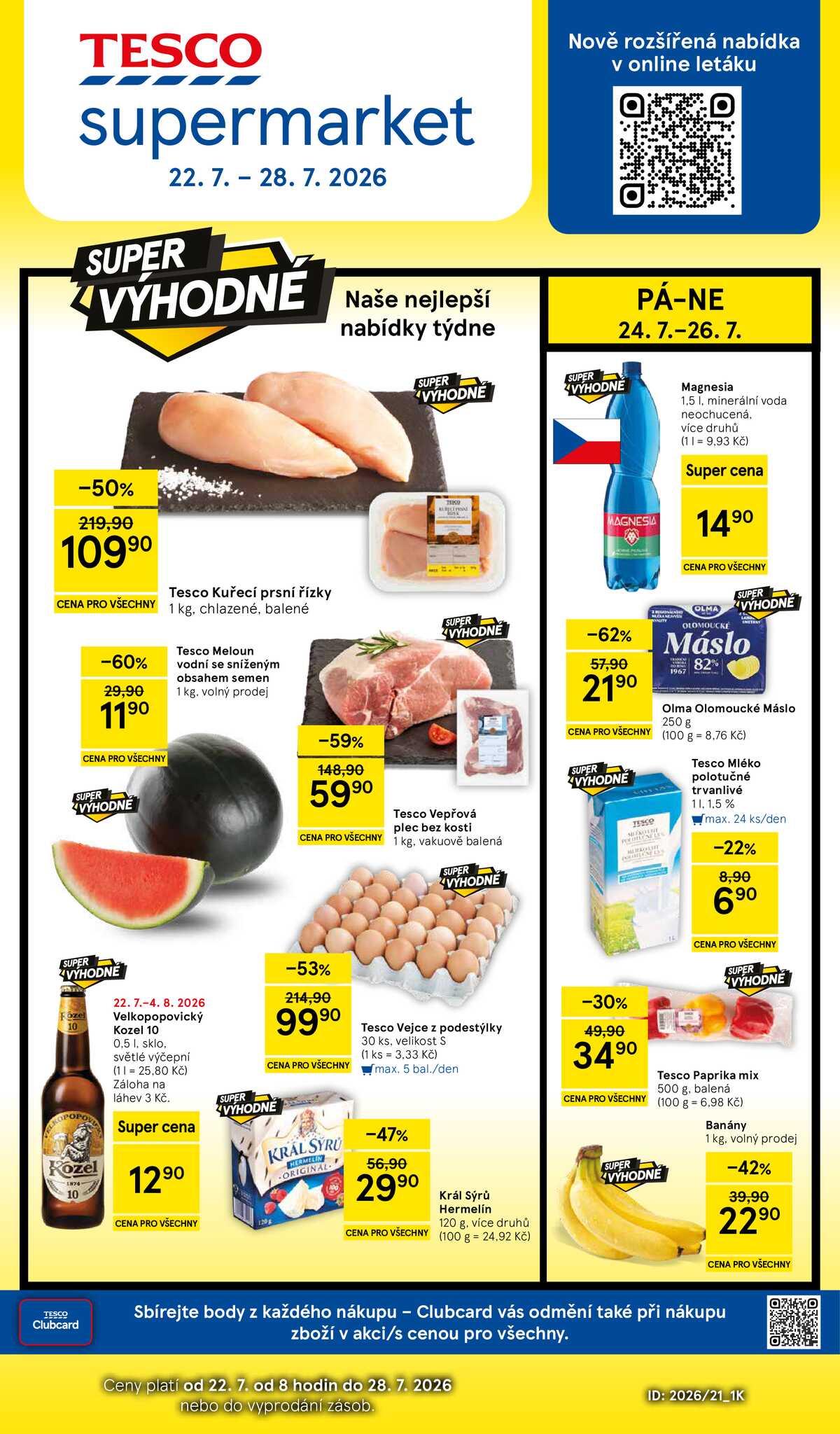 Tesco supermarkety od 22.7. do 28.7.2026 strana 1