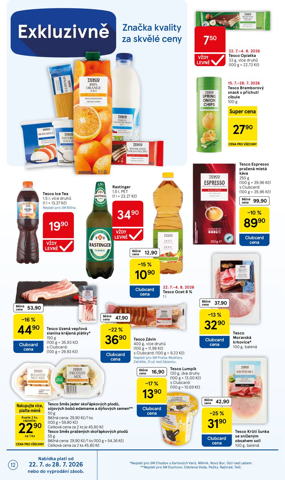 Tesco supermarkety od 22.7. do 28.7.2026