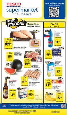 Tesco supermarkety od 22.7. do 28.7.2026