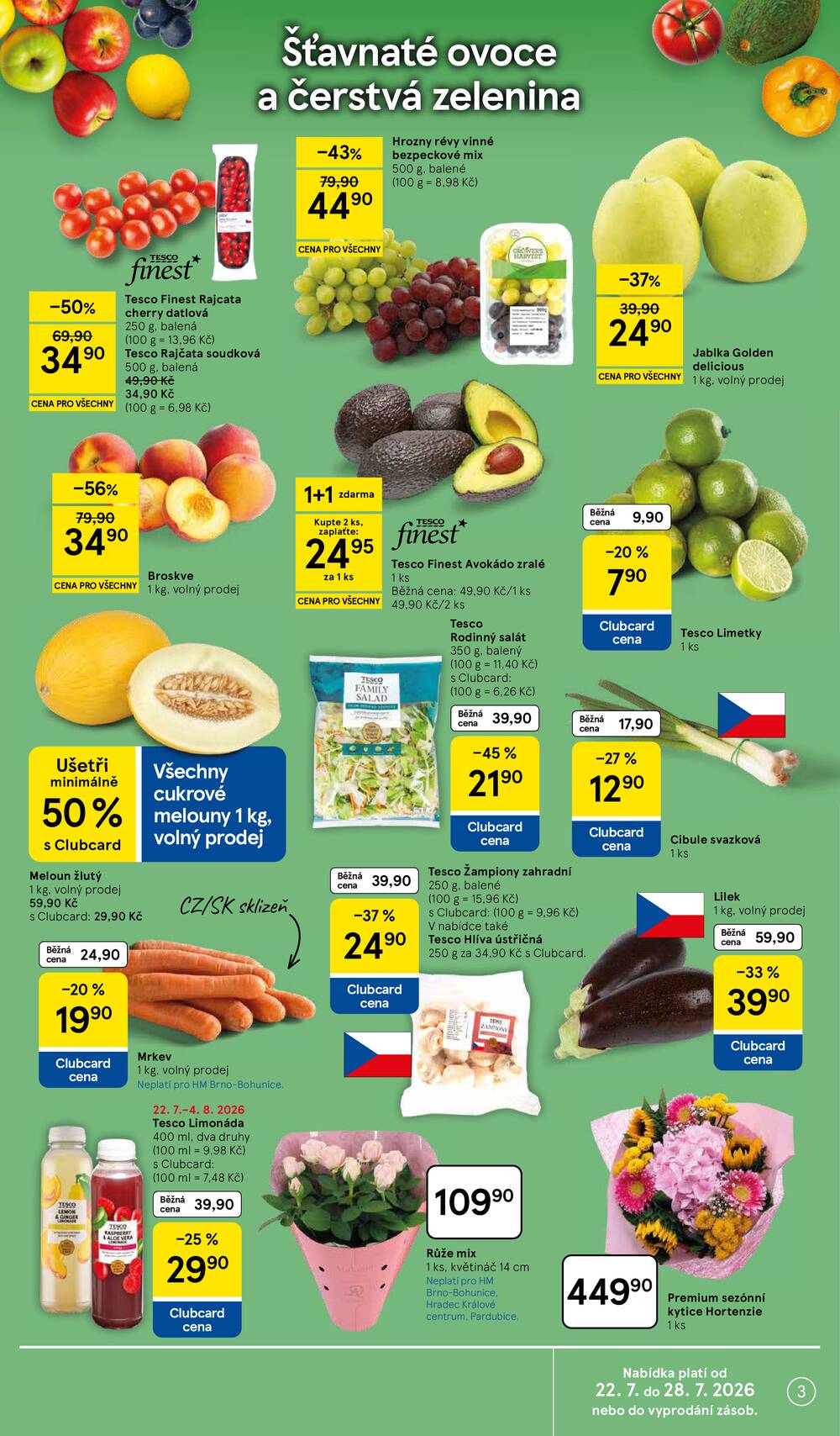 Tesco hypermarkety od 22.7. do 28.7.2026