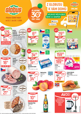 Akční leták Globus 22.7. - 28.7.2026 - Globus Praha - Centrum Černý Most