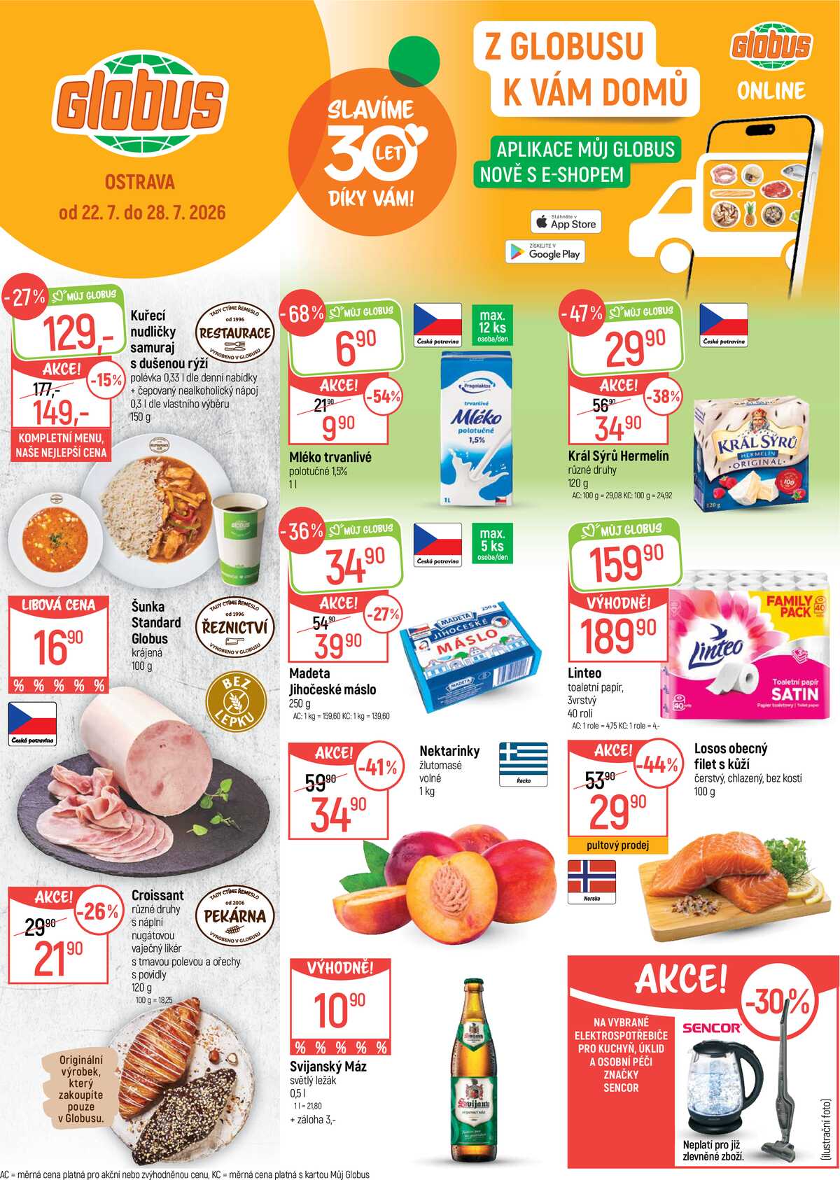 Akční leták Globus 22.7. - 28.7.2026 - Globus Ostrava strana 1