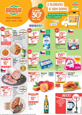 Akční leták Globus 22.7. - 28.7.2026 - Globus Praha - Štěrboholy