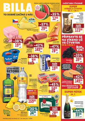 BILLA malý leták od 22.7. do 28.7.2026