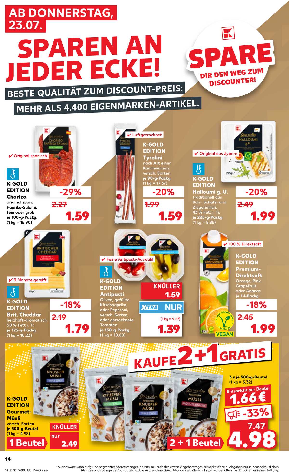 Leták Kaufland Německo 23.7.-29.7.2026 strana 14