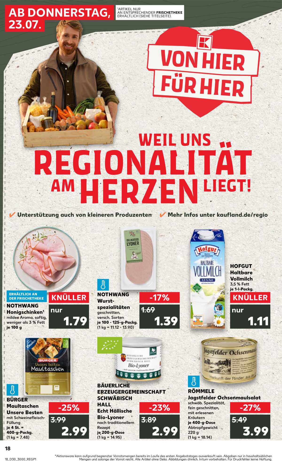 Leták Kaufland Německo 23.7.-29.7.2026 strana 18