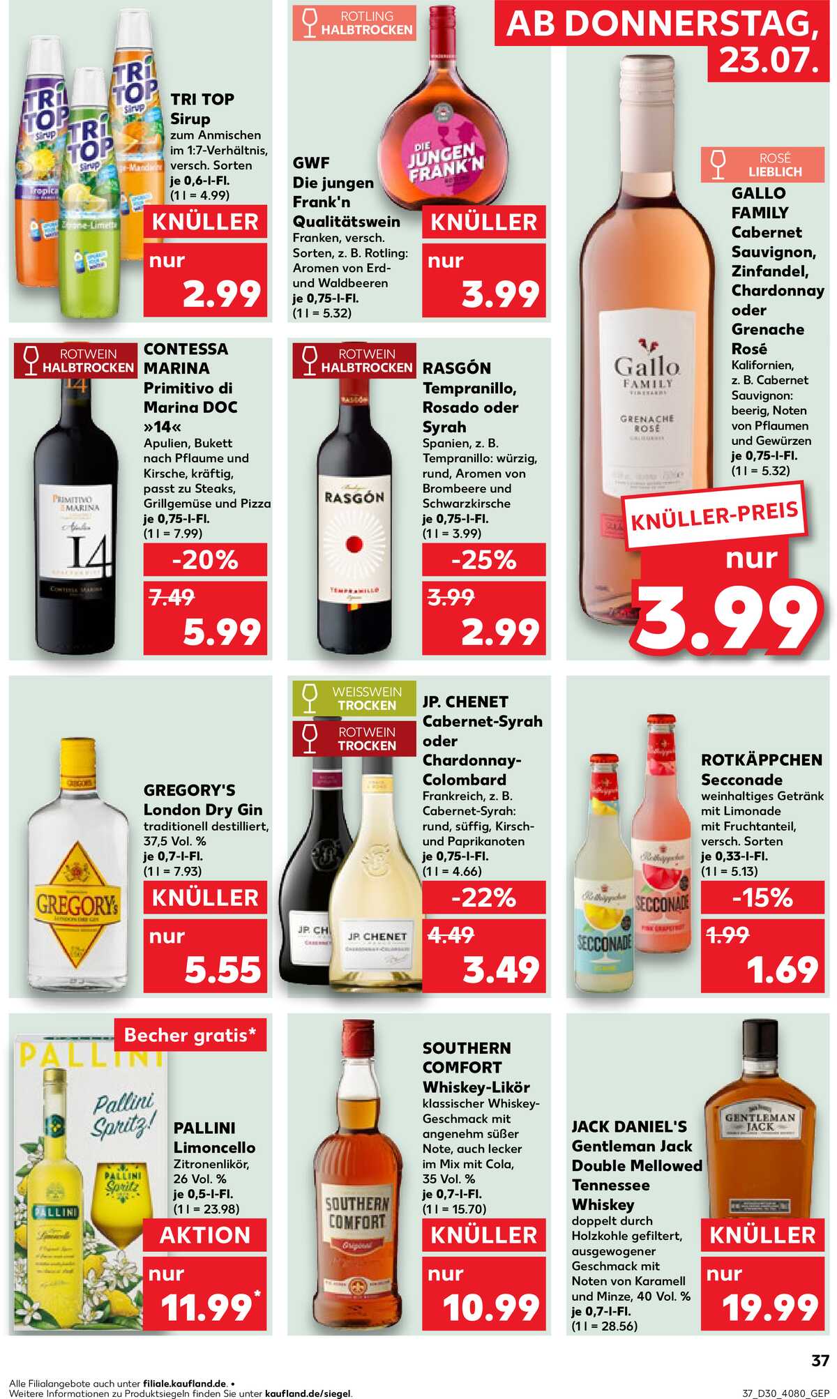 Leták Kaufland Německo 23.7.-29.7.2026 strana 37