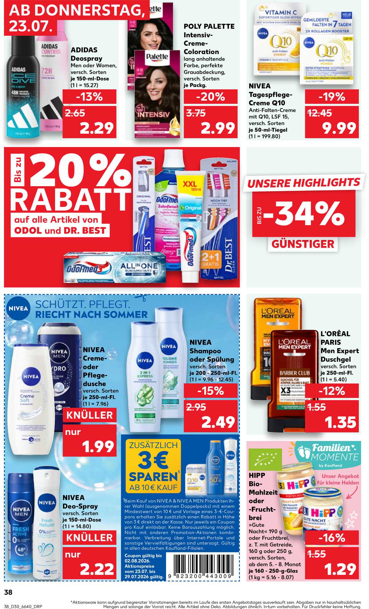Leták Kaufland Německo 23.7.-29.7.2026 strana 38