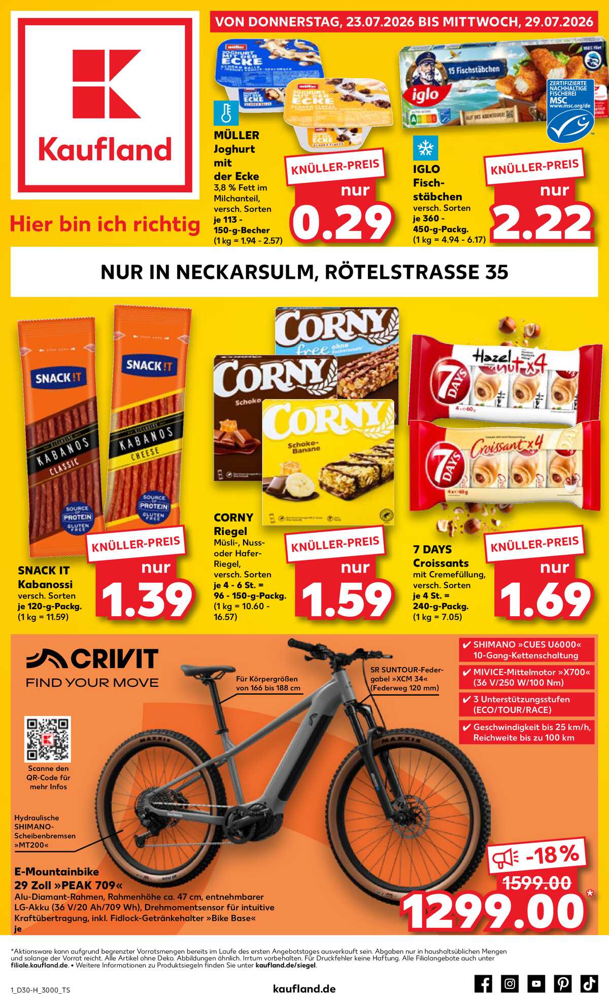 Leták Kaufland Německo 23.7.-29.7.2026 strana 1