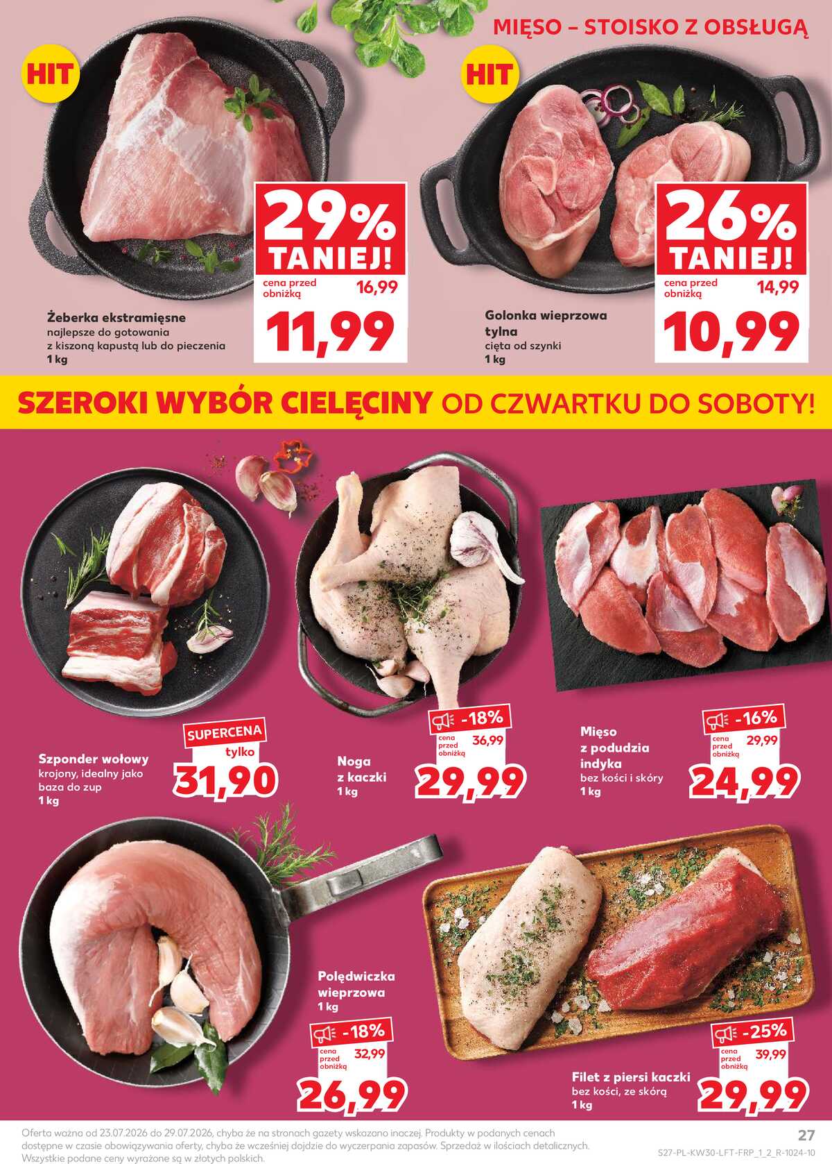 Leták Kaufland Polsko 23.7.-29.7.2026 - Týdenní zpravodaj strana 27