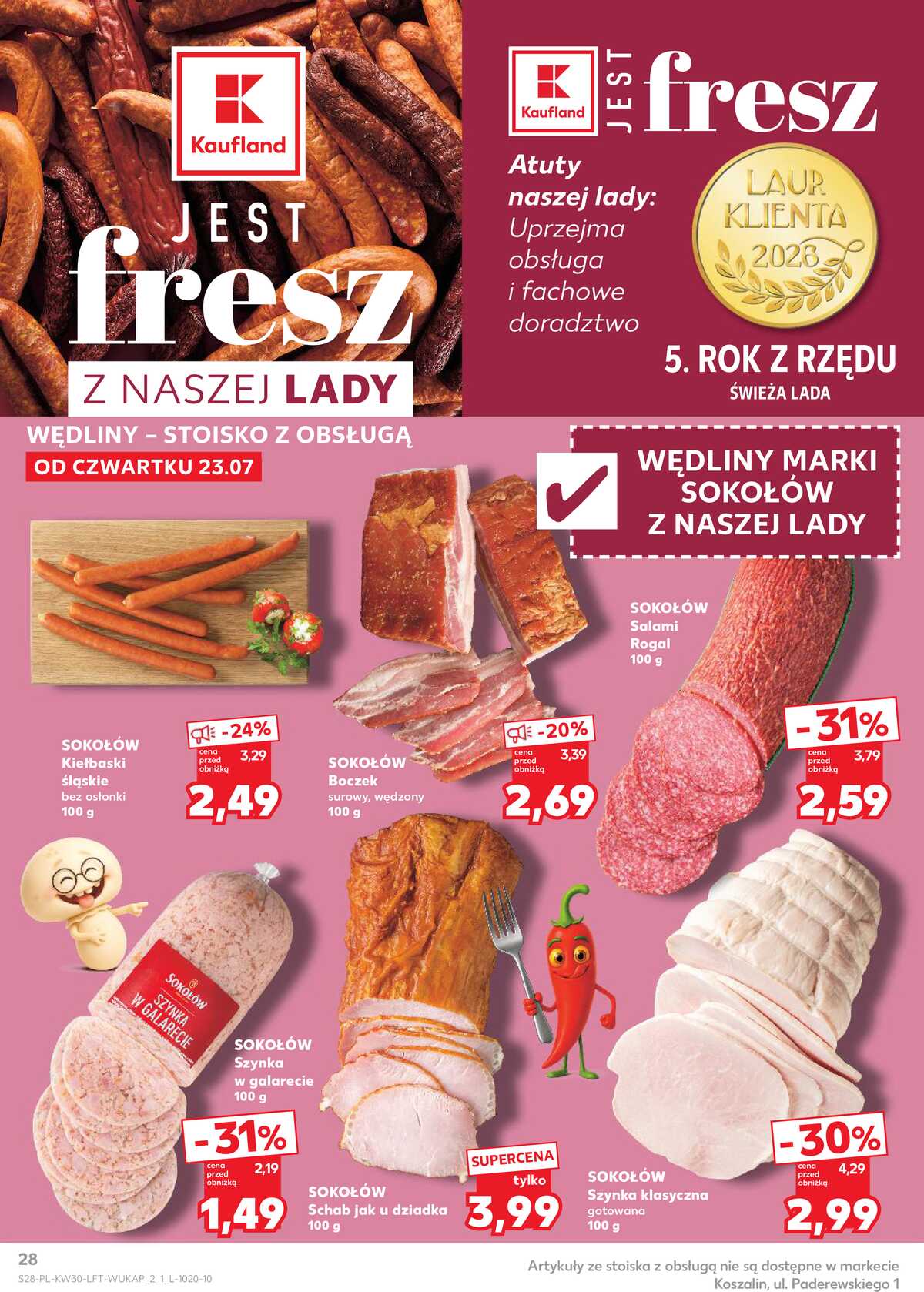 Leták Kaufland Polsko 23.7.-29.7.2026 - Týdenní zpravodaj strana 28