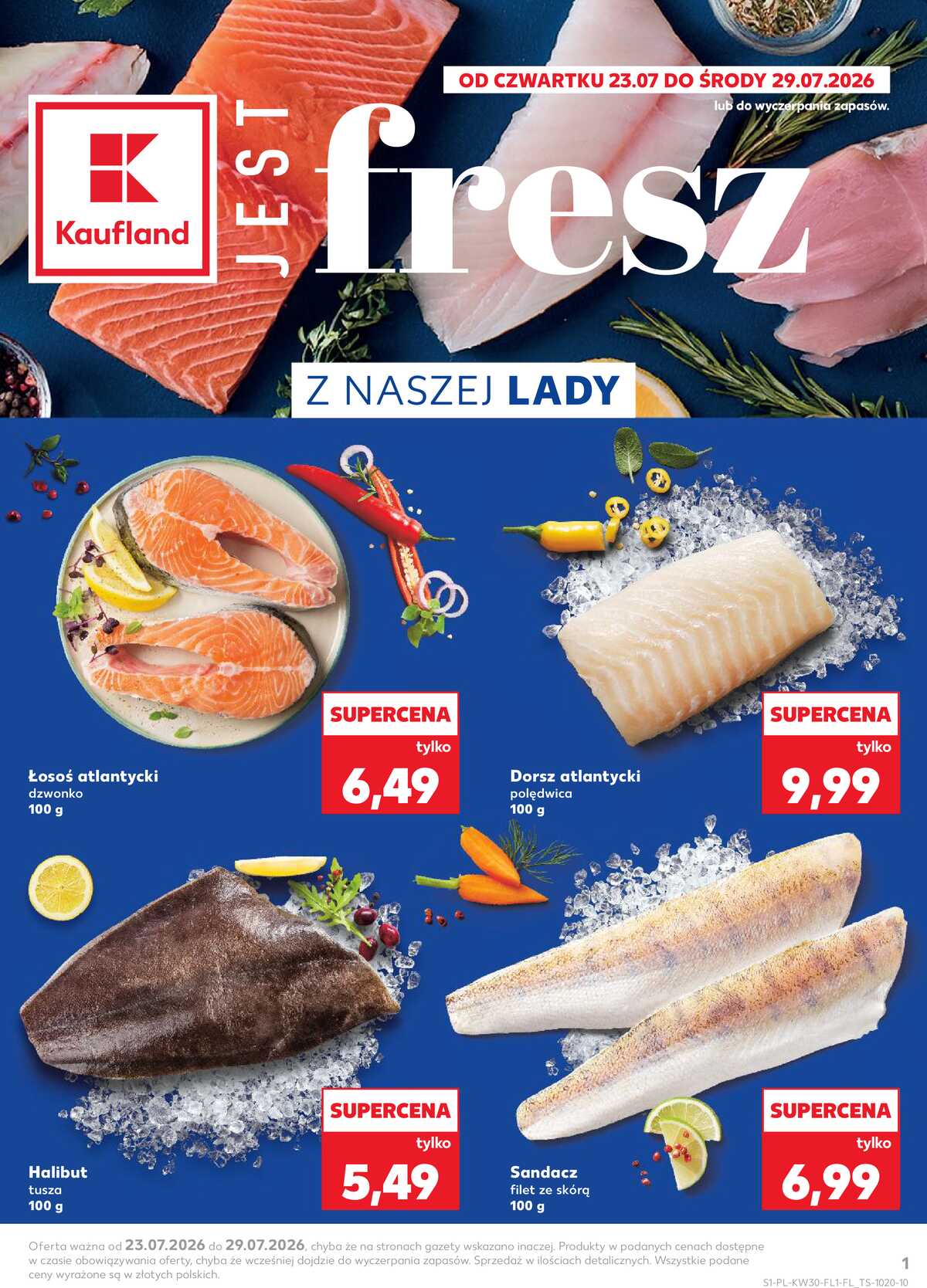 Leták Kaufland Polsko 23.7.-29.7.2026 - Ryby z našeho pultu strana 1