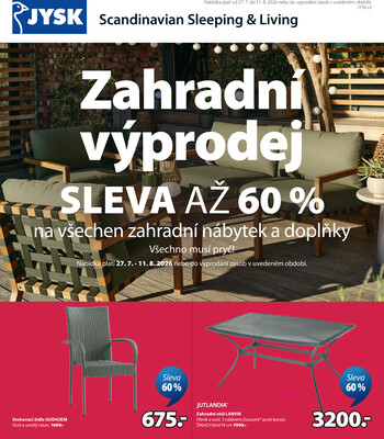 Jysk od 27.7. do 11.8.2026