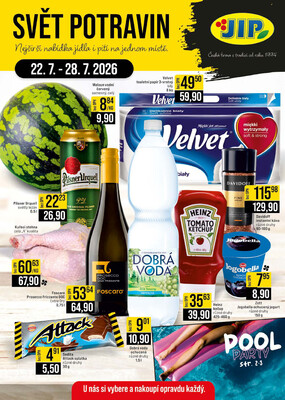 JIP Cash &amp;amp; Carry Brno, Praha, Ostrava, Jilemnice, Pardubice, Ostrava, Karlovy Vary, Olomouc a Zlín od 22.7. do 28.7.2026