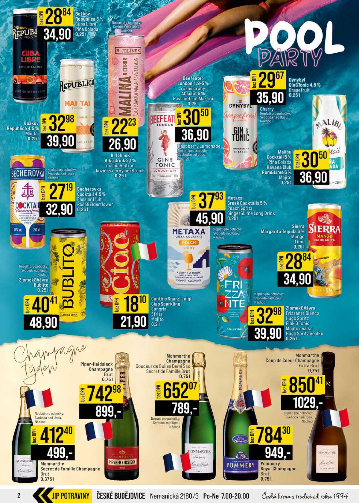 JIP Cash & Carry České Budějovice, Most, Náchod, Polička, Sušice a Svoboda nad Úpou od 22.7. do 28.7.2026 strana 2