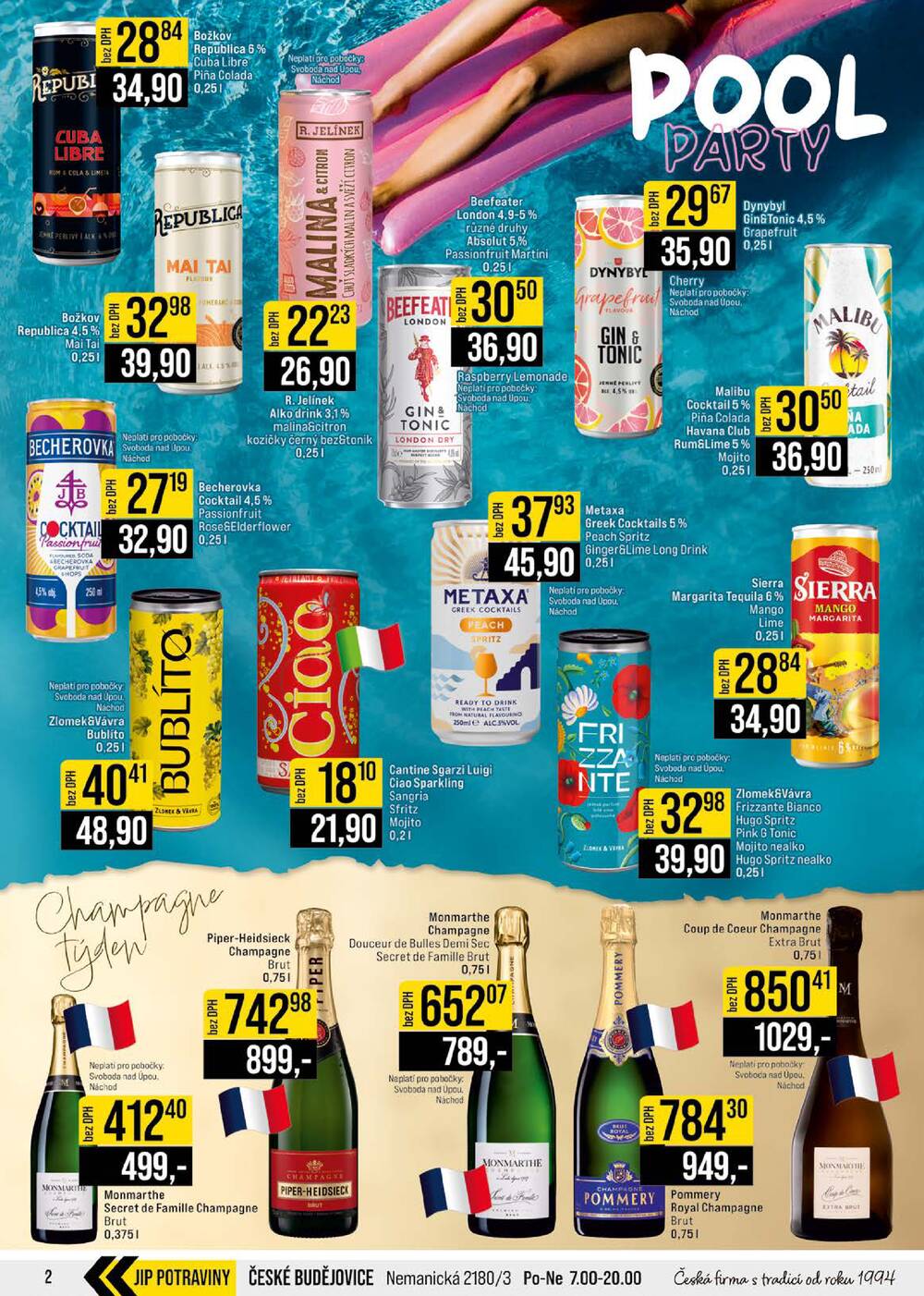 Leták JIP - JIP Cash & Carry České Budějovice, Most, Náchod, Polička, Sušice a Svoboda nad Úpou od 22.7. do 28.7.2026 - strana 2
