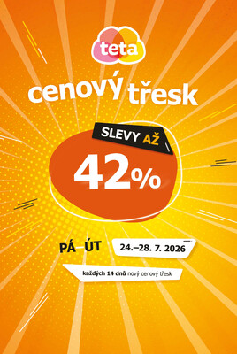 Teta drogerie cenový třesk od 24.7. do 28.7.2026