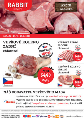 RABBIT řeznictví SKALIČAN od 23.7. do 16.8.2026