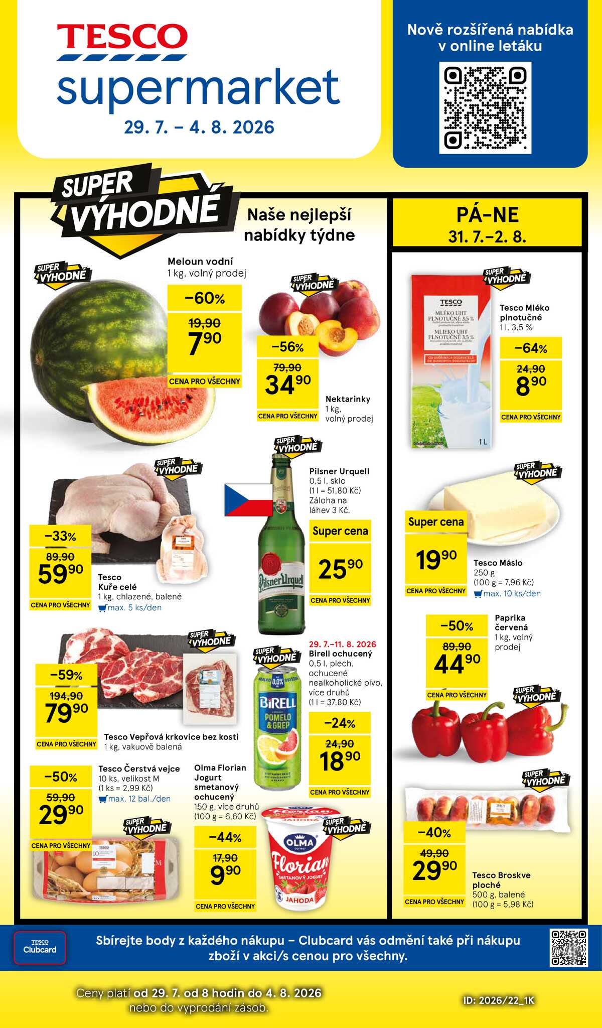 Tesco supermarkety od 29.7. do 4.8.2026 strana 1