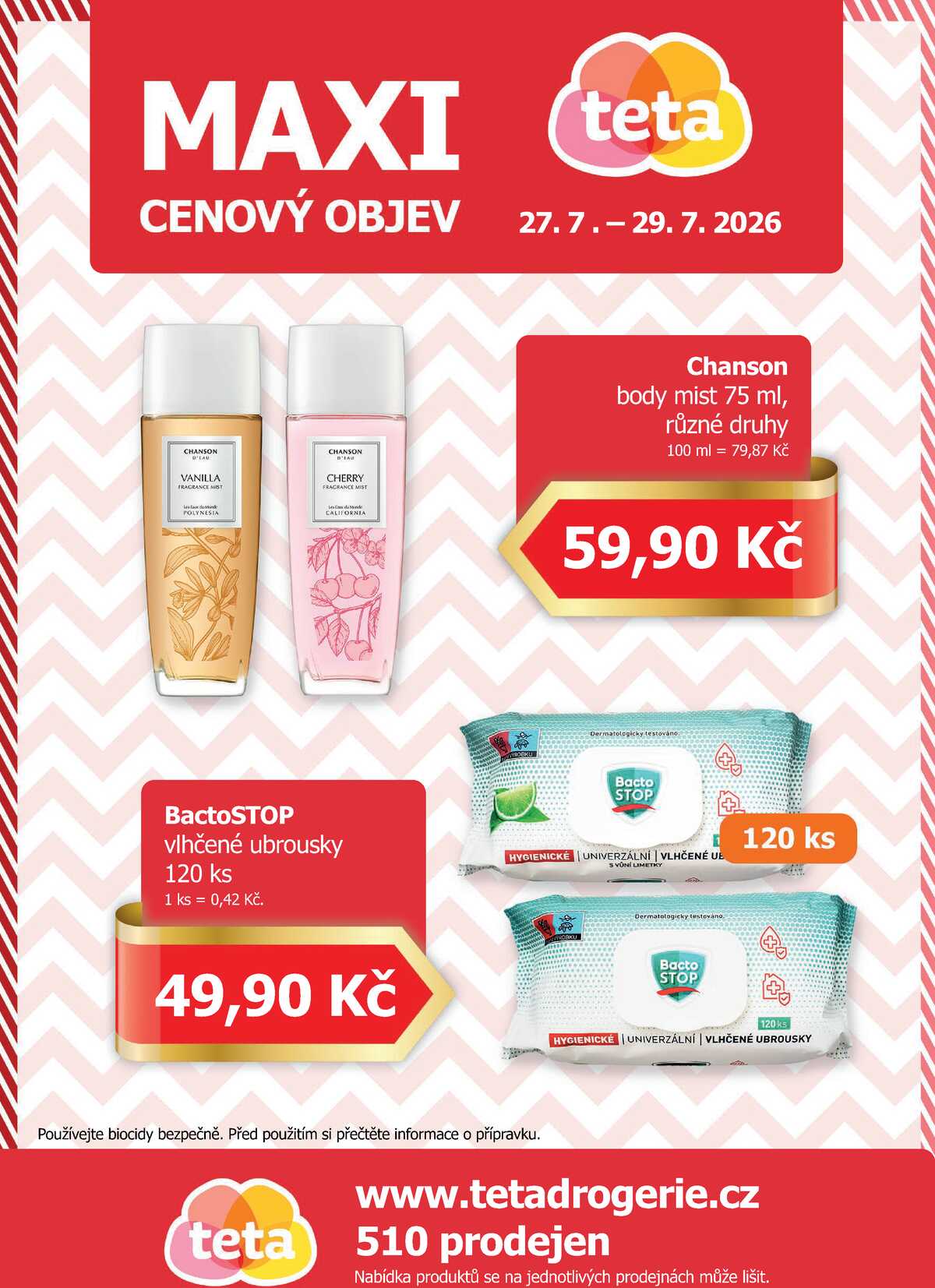 Teta drogerie Maxi cenový objev od 27.7. do 29.7.2026 strana 1