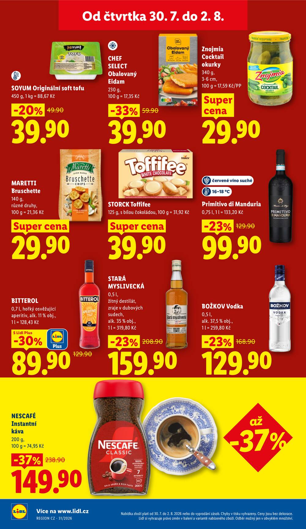 Lidl Čtvrtek od 30.7. do 2.8.2026
