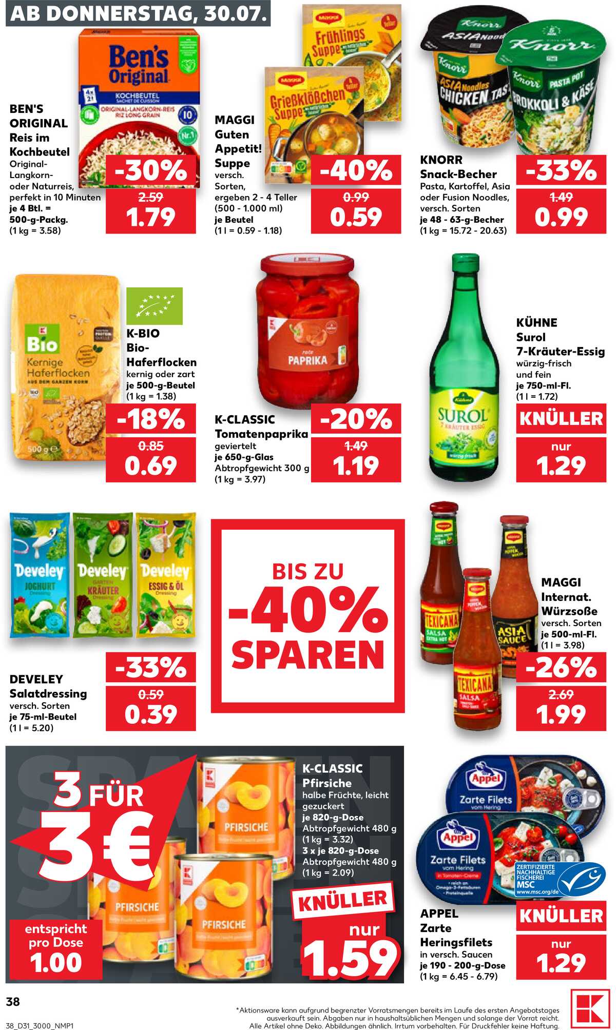 Leták Kaufland Německo 30.7.-5.8.2026 strana 38