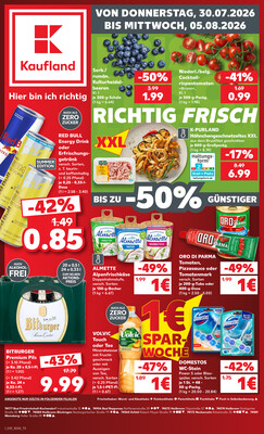 Leták Kaufland Německo 30.7.-5.8.2026