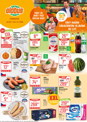 Akční leták Globus 29.7. - 4.8.2026 - Globus Chomutov