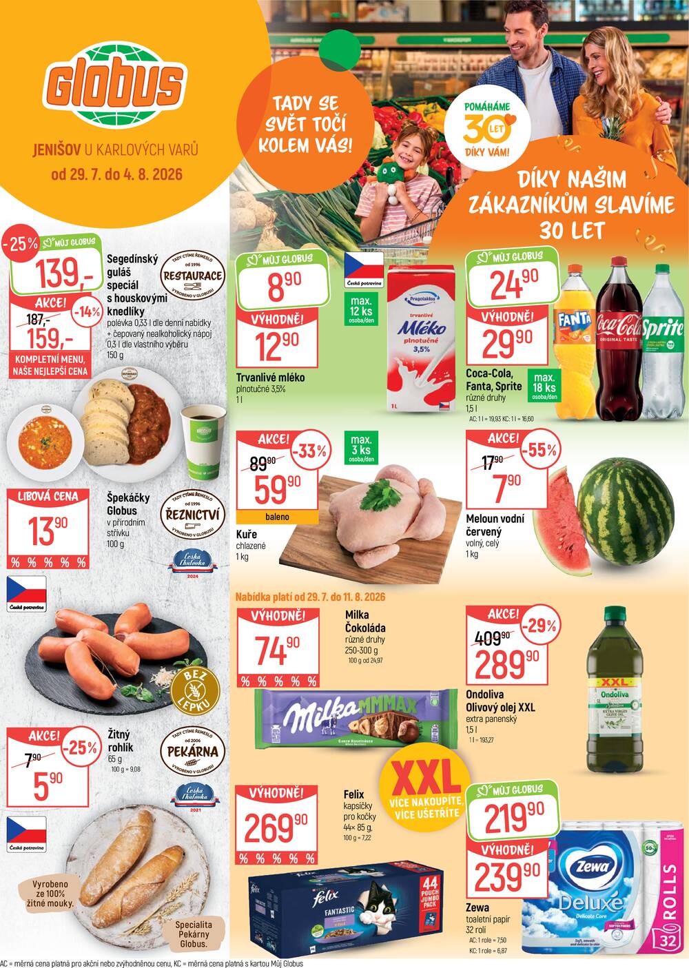 Leták Globus - Akční leták Globus 29.7. - 4.8.2026 - Globus Jenišov u Karlových Varů - strana 1 Leták Globus - Akční leták Globus 29.7. - 4.8.2026 - Globus Jenišov u Karlových Varů - strana 1