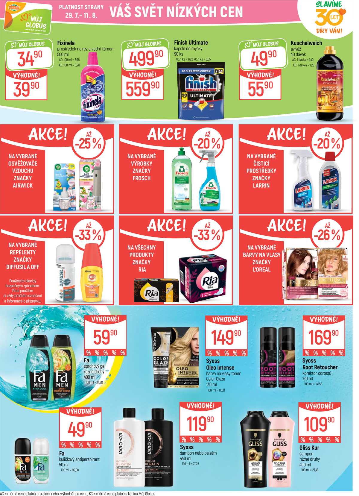 Akční leták Globus 29.7. - 4.8.2026 - Globus Trmice u Ústí nad Labem strana 30