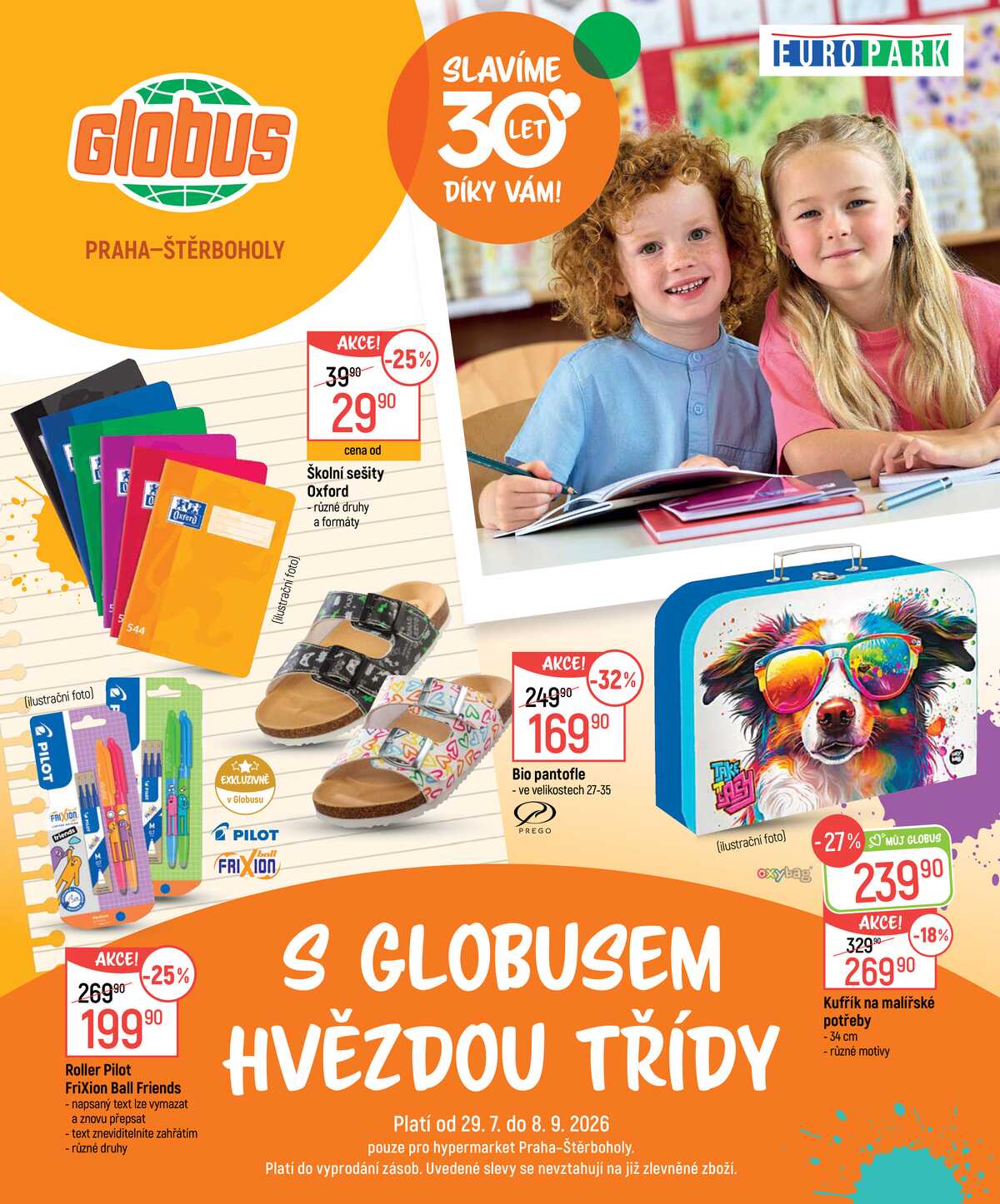 Akční leták Globus 29.7. - 8.9.2026 - Globus Praha - Štěrboholy strana 1
