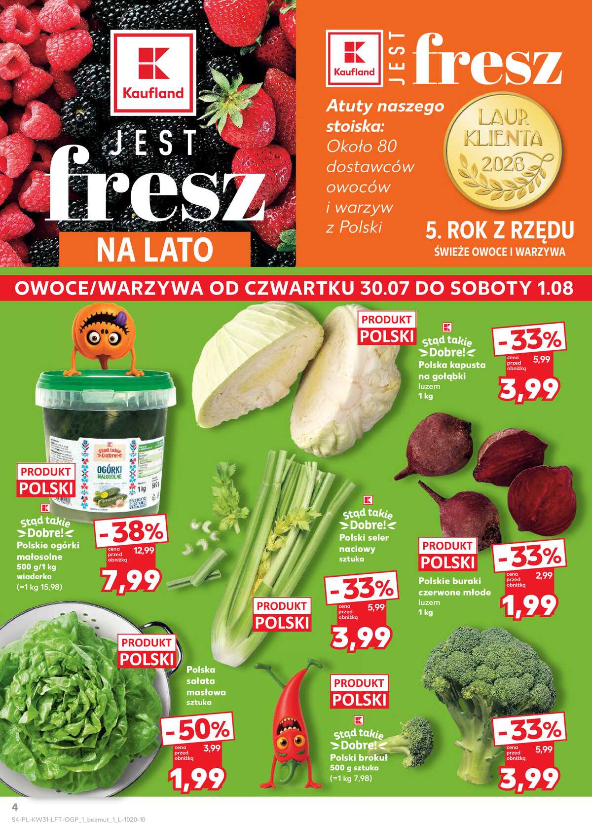 Leták Kaufland Polsko 30.7.-5.8.2026 - Týdenní zpravodaj strana 4