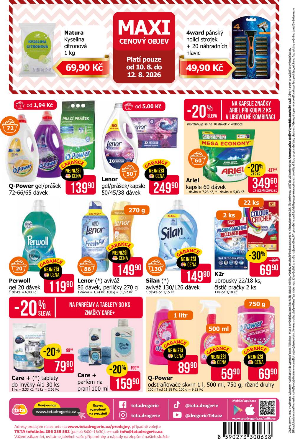 Teta drogerie  od 30.7. do 11.8.2026
