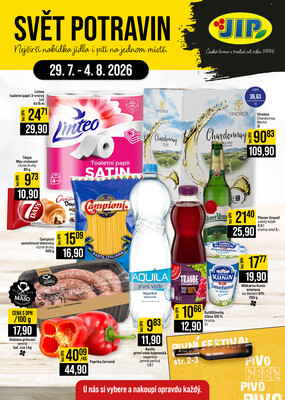 JIP Cash &amp;amp; Carry Brno, Praha, Ostrava, Jilemnice, Pardubice, Ostrava, Karlovy Vary, Olomouc a Zlín od 29.7. do 4.8.2026