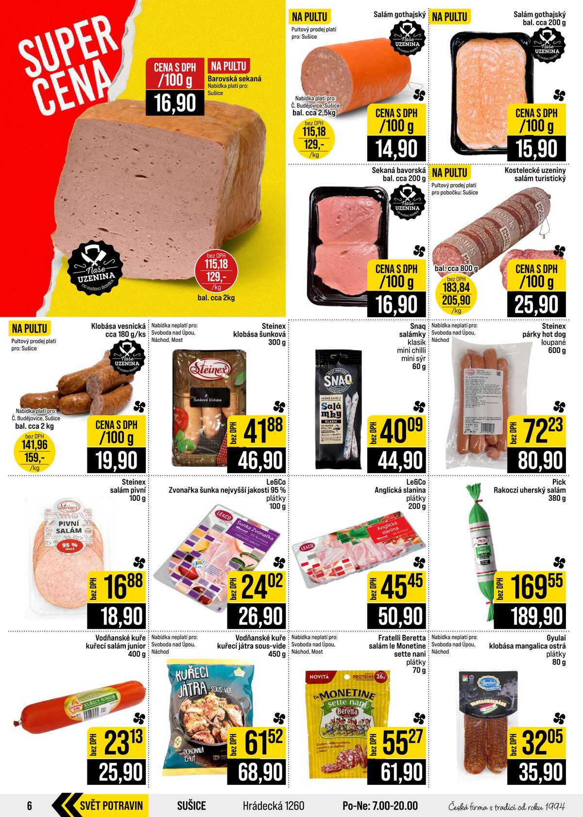 JIP Cash & Carry České Budějovice, Most, Náchod, Polička, Sušice a Svoboda nad Úpou od 29.7. do 4.8.2026 strana 6