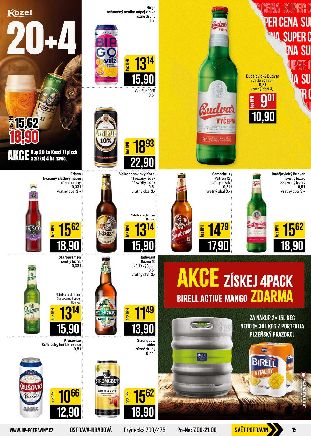 JIP Cash & Carry České Budějovice, Most, Náchod, Polička, Sušice a Svoboda nad Úpou od 29.7. do 4.8.2026 strana 15