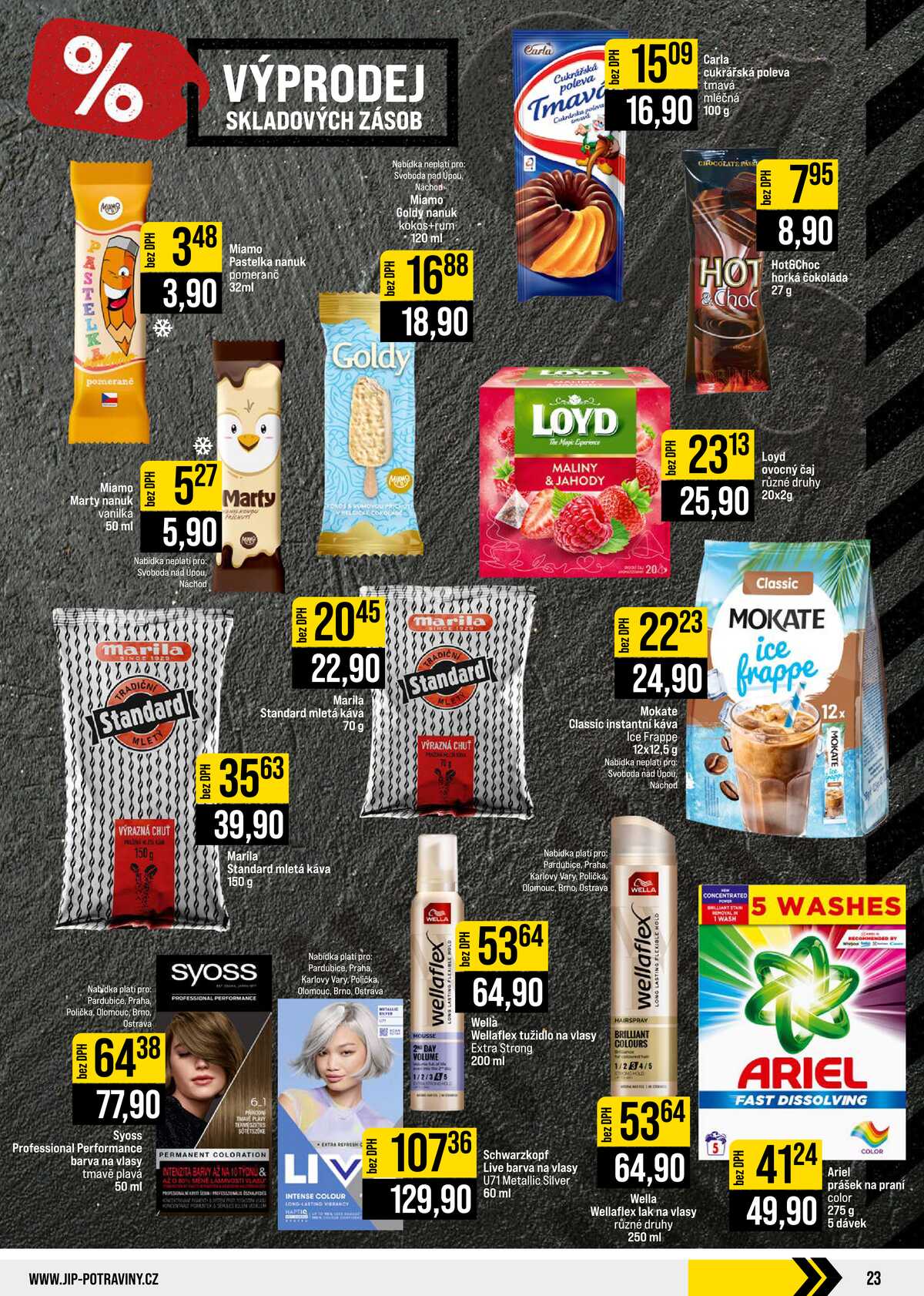 JIP Cash & Carry České Budějovice, Most, Náchod, Polička, Sušice a Svoboda nad Úpou od 29.7. do 4.8.2026 strana 23