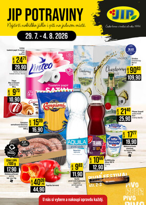 JIP Cash &amp;amp; Carry České Budějovice, Most, Náchod, Polička, Sušice a Svoboda nad Úpou od 29.7. do 4.8.2026