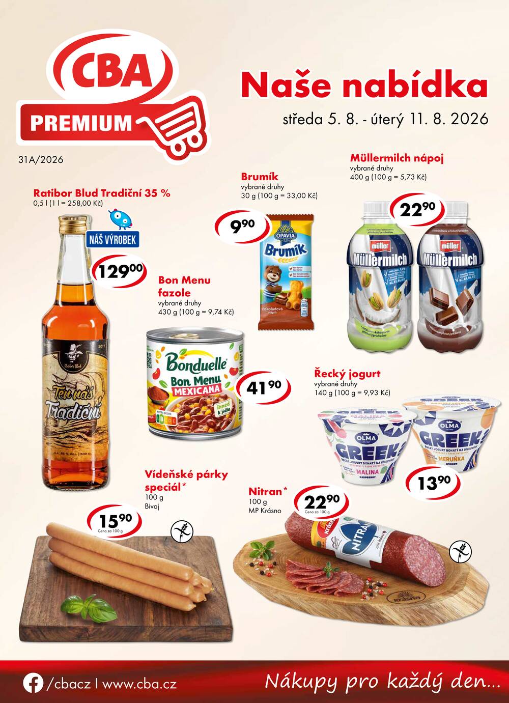 Leták CBA - CBA Premium od 5.8. do 11.8.2026 - strana 1