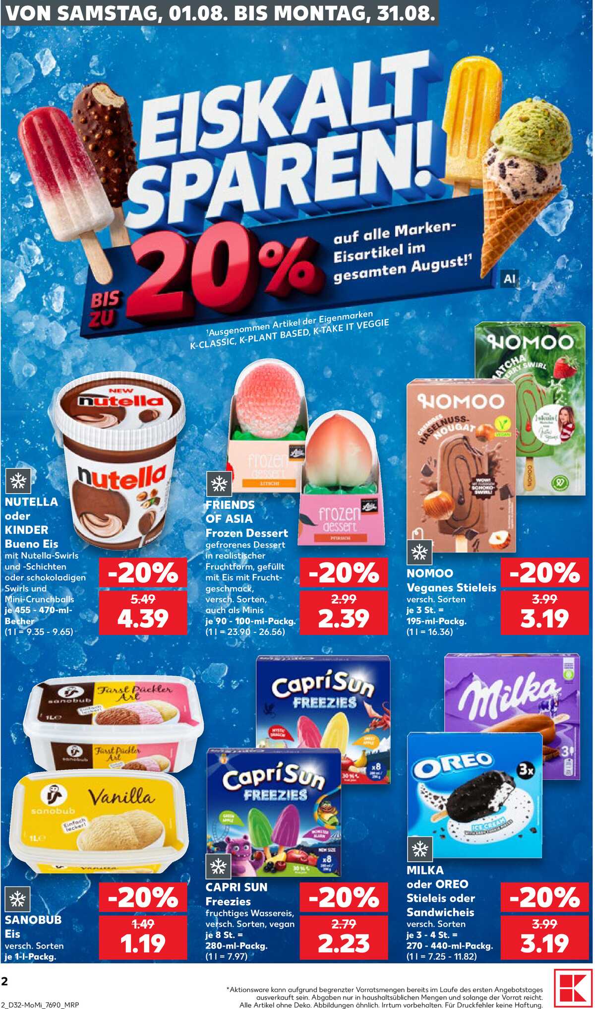 Leták Kaufland Německo 3.8.-5.8.2026 strana 2