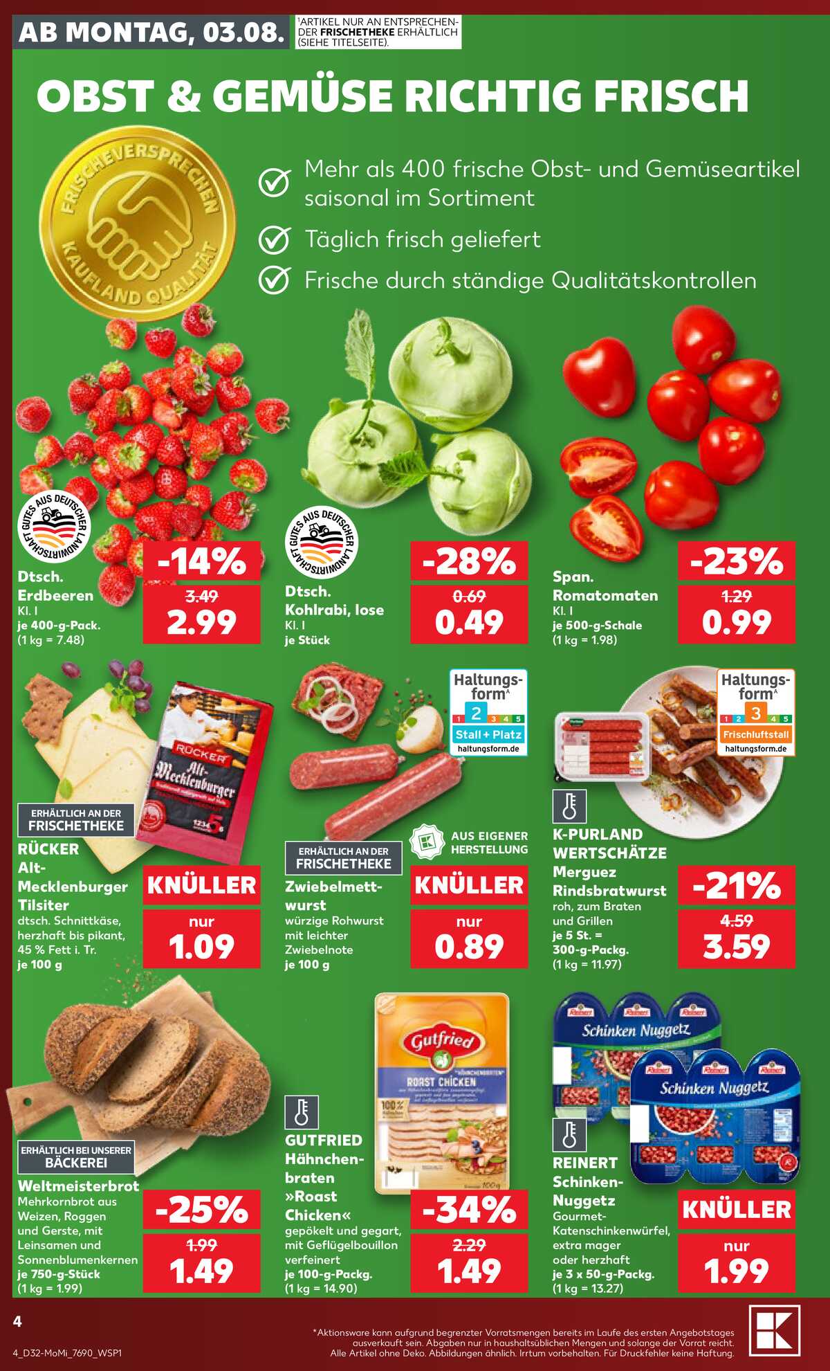 Leták Kaufland Německo 3.8.-5.8.2026 strana 4