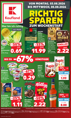 Leták Kaufland Německo 3.8.-5.8.2026